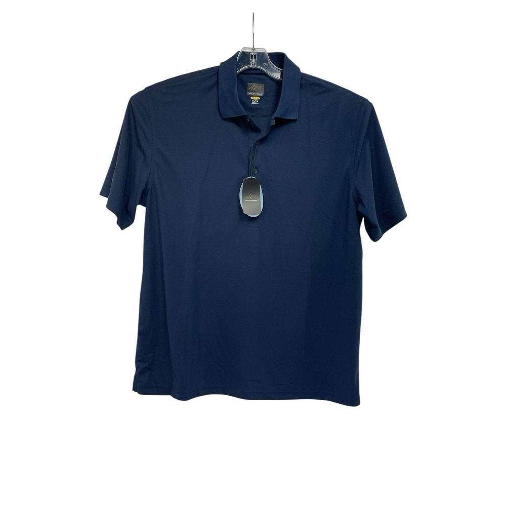 Westchester C.C./Greg Norman Play Dri Mens XL Navy Blue Golf Polo Shirt (J6) NWT